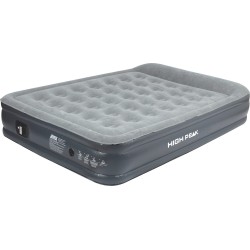 HIGH PEAK Airbed Smooth Comfort Double Air Mattress Camping Bed Electric Pump (40051)