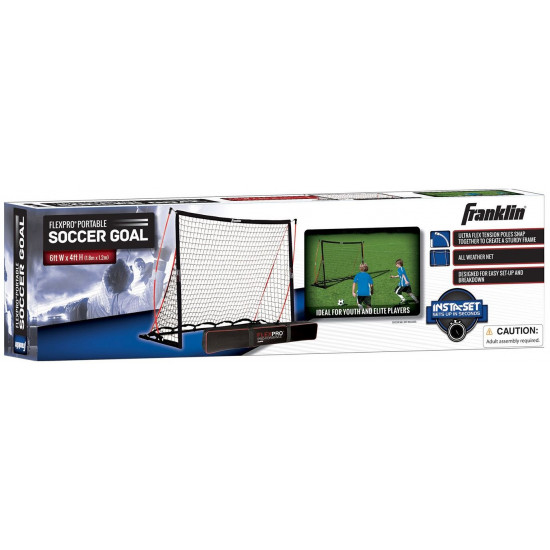 Franklin 6x4 Flexpro® Portable Soccer Goal saliekamie futbola vārti (60058) Franklin 6x4 Flexpro® Portable Soccer Goal saliekamie futbola vārti (60058)