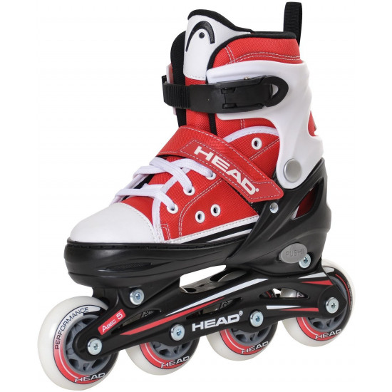 Head Jr Red Adjustable Inline Skates regulējamas bērnu skrituļslidas (H4JR12) Head Jr Red Adjustable Inline Skates regulējamas bērnu skrituļslidas (H4JR12)