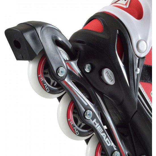 Head Jr Red Adjustable Inline Skates regulējamas bērnu skrituļslidas (H4JR12) Head Jr Red Adjustable Inline Skates regulējamas bērnu skrituļslidas (H4JR12)