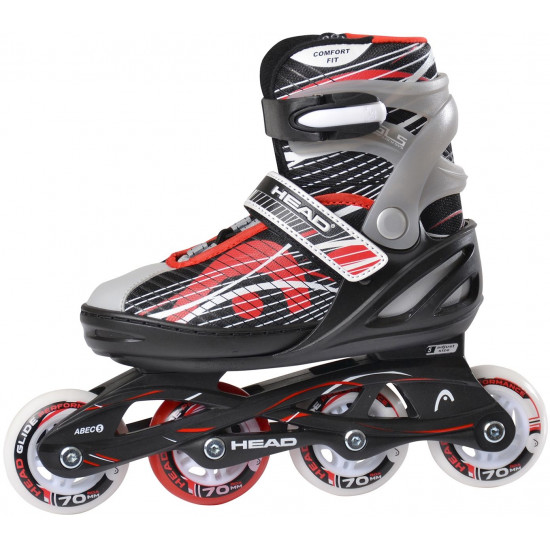 Head Jr Red Adjustable Inline Skates regulējamas bērnu skrituļslidas (H6JR06)