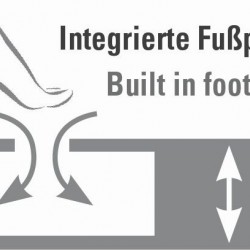 High Peak Comfort Plus Single Airbed piepūšamā gulta ar integrētu kājas pumpi (40023)