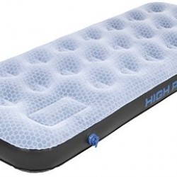 High Peak Comfort Plus Single Airbed piepūšamā gulta ar integrētu kājas pumpi (40023)