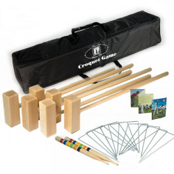 Londero Croquet Set 6 kroketa komplekts ar melnu poliestera somu (10266B)