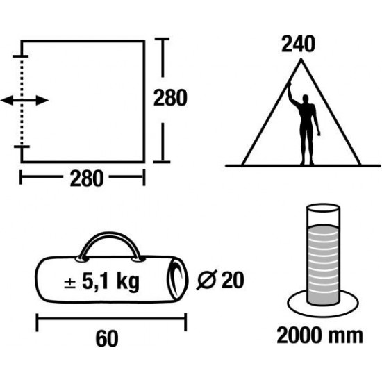 High Peak Lakota piramīdveida telts (10096)