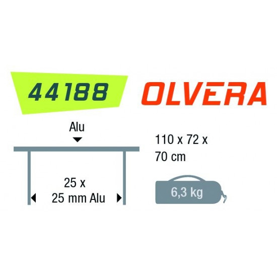 High Peak Camping Folding Table Olvera saliekams alumīnija galds (44188) High Peak Camping Folding Table Olvera saliekams alumīnija galds (44188)