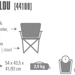 High Peak Chair Salou saliekamais tērauda krēsls (44108) 